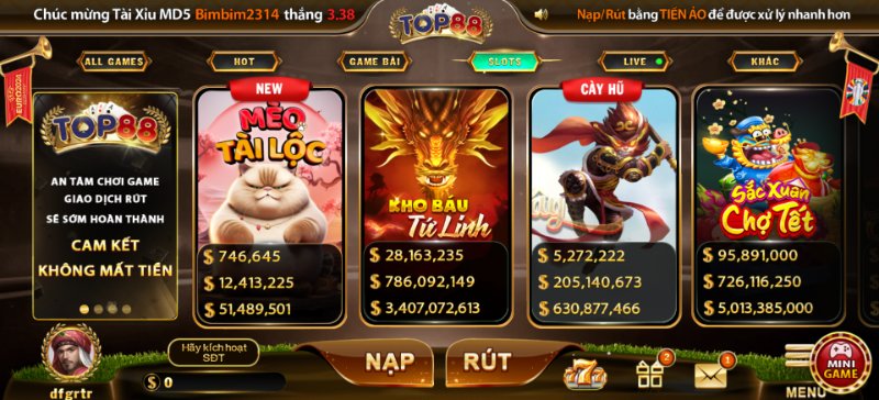 Nổ hũ club Top88 được đánh giá là một siêu phẩm cực chất